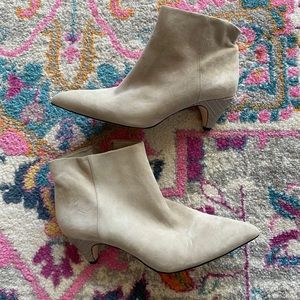 Size 9.5 Suede Sam Edelman Booties with Snakeskin